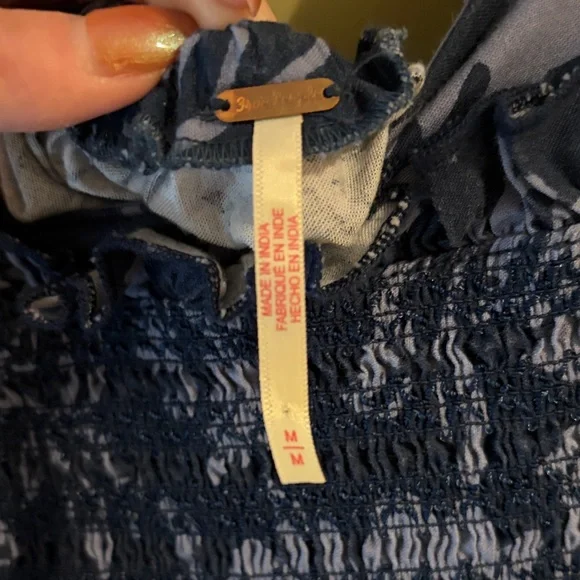 Free People Blue Floral Mini Dress - Picture 2 of 4